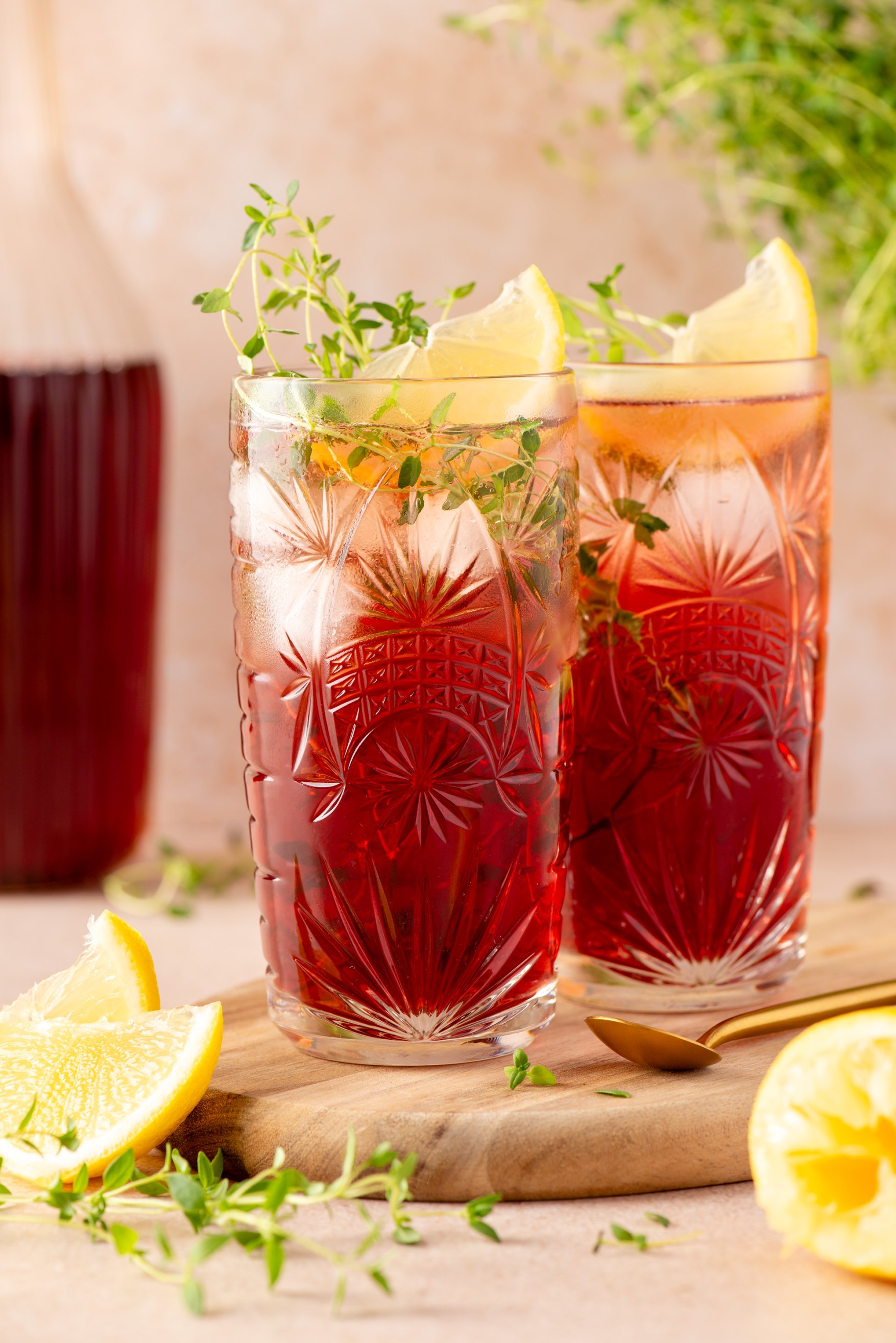 Food Photography ruby red mocktail drinks